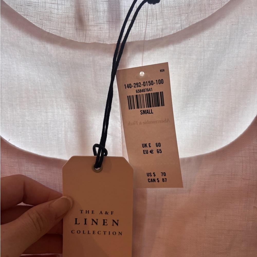 Abercrombie & Fitch White Linen Top - Picture 2 of 5